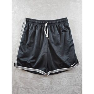 Nike Mesh Athletic Shorts Women XS Black White Striped Running Gym Y2K